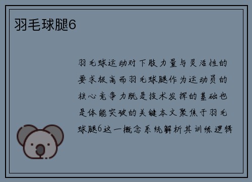 羽毛球腿6